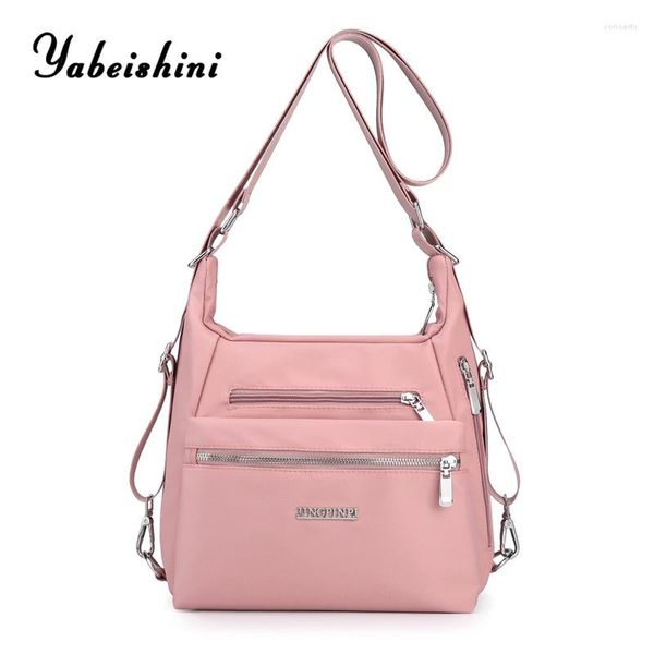 

shoulder bags women nylon cloth multipurpose crossbody bag for double zipper ladys messenger