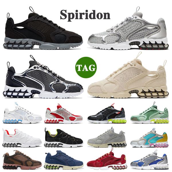 

zoom spiridon caged 2 running shoes men women triple white black cool grey metallic silver varsity royal university blue fossils mens traine
