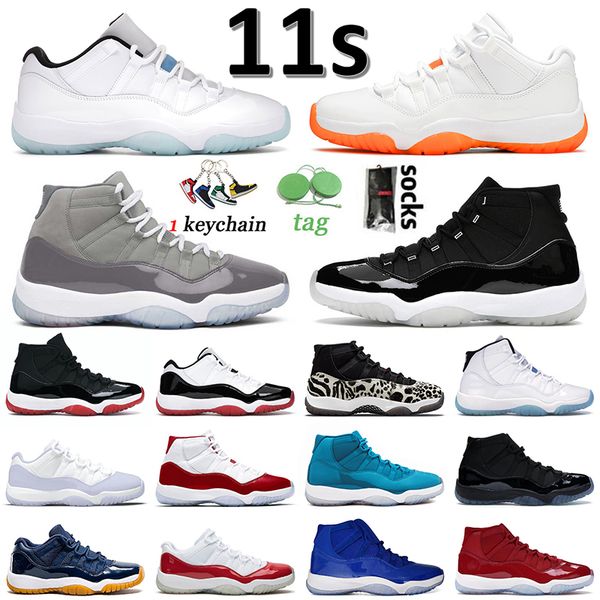 

basketball shoes sneakers cool grey blue citrus bred white retro 36-47 jumpman 11s 25th anniversary jubilee low legend off me og designer sh, Black