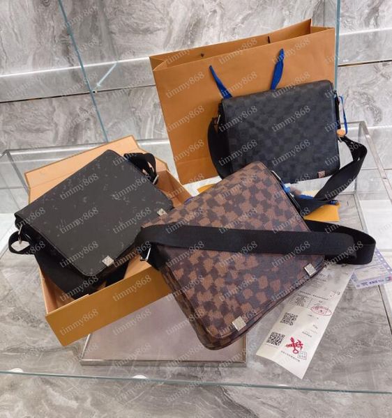 

5a genuine leather classic luxury designer bag purse men district shoulder bags handbag clutch tote messenger shopping purses ship