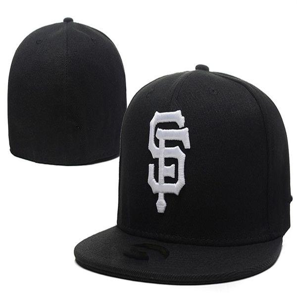 

2021 baseball teams sf sport fitted cap men's women's giants full closed caps casual leisure solid color fashion size summer 301u, Blue;gray