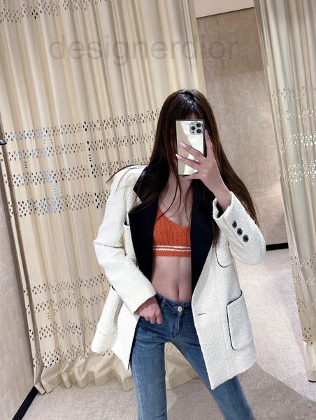 

women's jackets designer early spring 2022 new 22p casual silhouette loose four pocket polo woolen coat 9381 ikrd, Black;brown