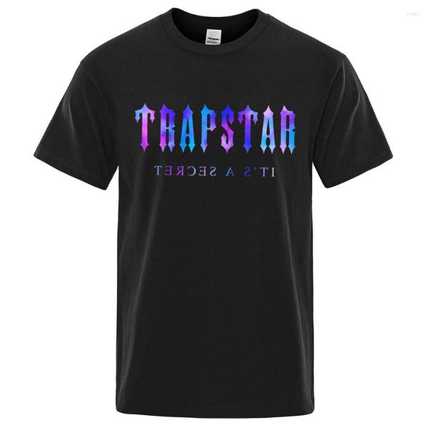 

men's t shirts london undersea blue printed t-shirt men summer breathable casual short sleeve street oversized cotton brand, White;black