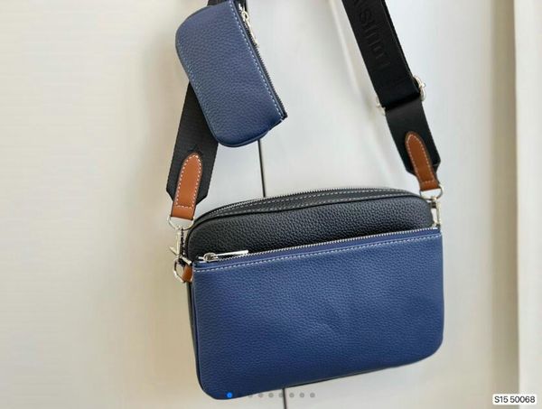 

designer messengers shoulder bags handbags lychee leather trio 3 piece set satchel fashion handbag men cross body bag presbyopic messenger b