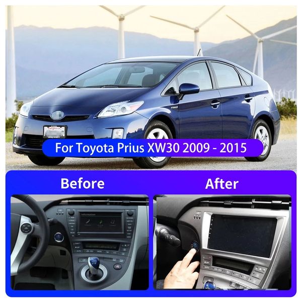 

car video mp5 player 9 inch capacitive 1024x600 fm usb android double din in dash gps navigation for toyota pruis 2009-2013