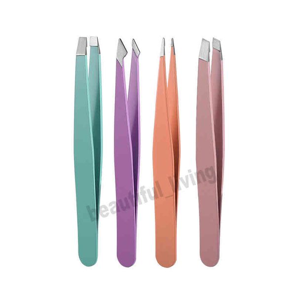 

eyebrow tweezers stainless steel point slant flat tip removal makeup professional hair removal eyebrows pliers clip vtm tb2003