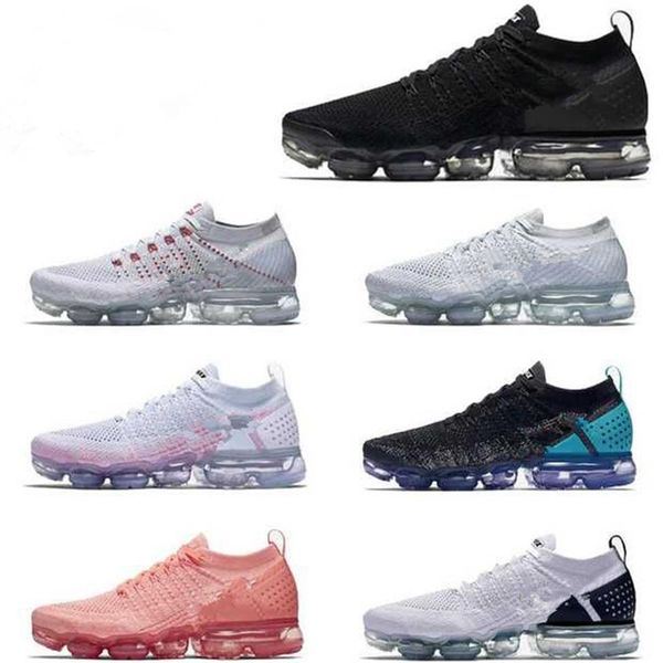 

2022 men women's air runnings shoes vapourmax fly 2 0 knit 1 0 max triple black sports vapor women volt orca trainers cushion226j, Black;brown