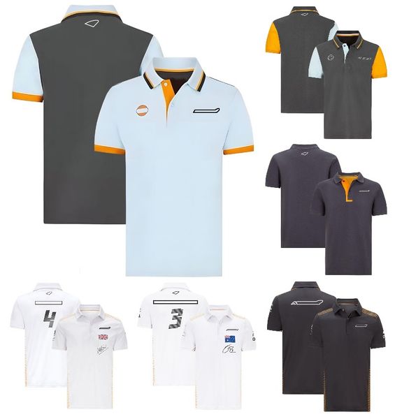 

2021 f1 t-shirt lapel polo shirts formula 1 racing suit short sleeved summer outdoor sports quick-drying breathable t-shirts custom
