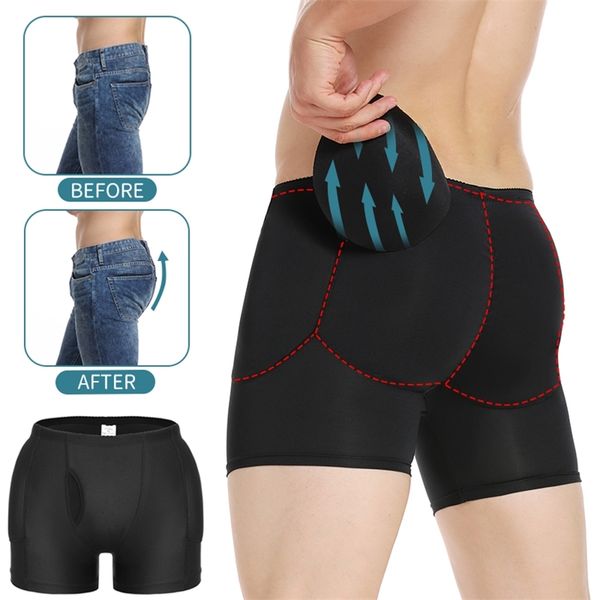 

underpants men's padded brief hip enhancing butt lifter booty enhancer boxer underwear male padding shapewear booster liftting body sha, Black;white