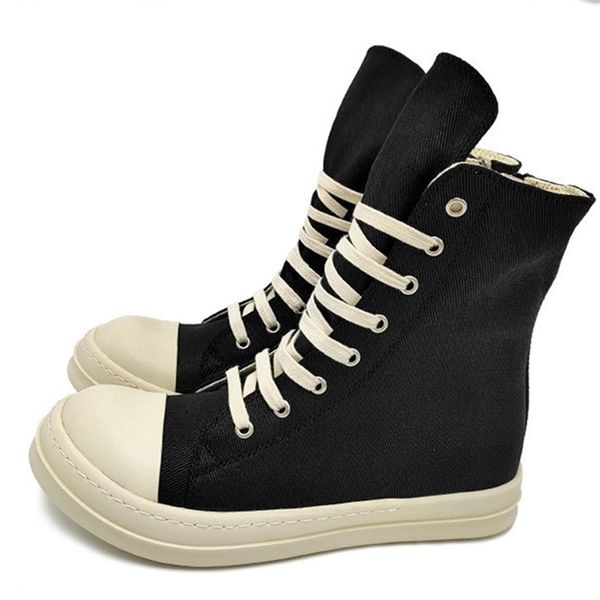 

dress shoes rick high street brand owens classic canvas mens sneakers womens casual sports men shoe 220921, Black
