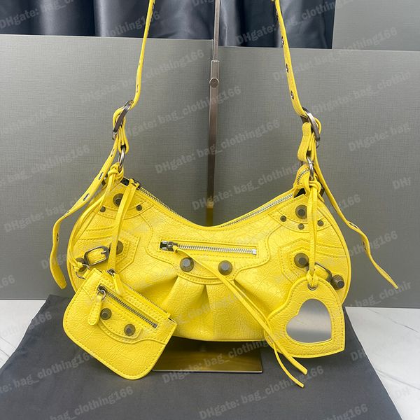 

handbag quality designer bag balencigas leather cross body women aged silver hardware zipped pouch crossbody designers bags womens handbag
