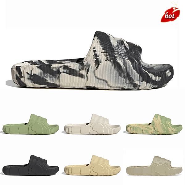 

designer for mens women adilette 22 slides slippers luxury fashion black grey desert sand magic lime men loafers sliders foam rubber sandals