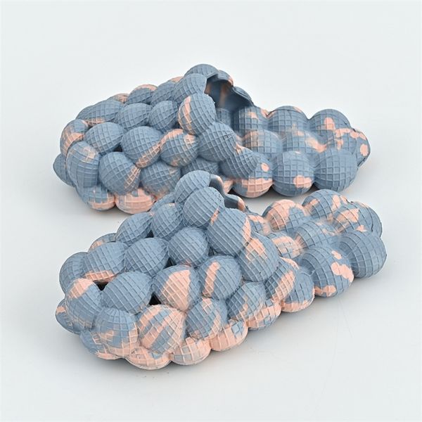 

slippers bubble slides funny massage spa slipppers soft eva anti-slip stress relief slide reflexology sandals 220921, Black