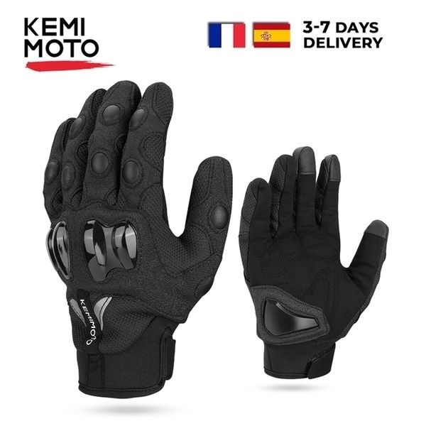 

five fingers gloves kemimoto motorcycle summer guantes touch screen motocross guanti glove men women breathable 220920, Blue;gray