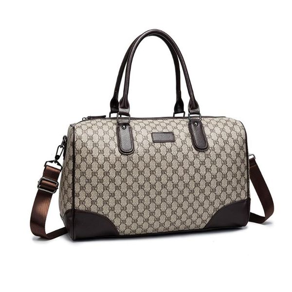 

design women men travel duffle bag plaid leather waterproof large capacity fitness gym boarding bags male luxurys luggage handbags for 295s