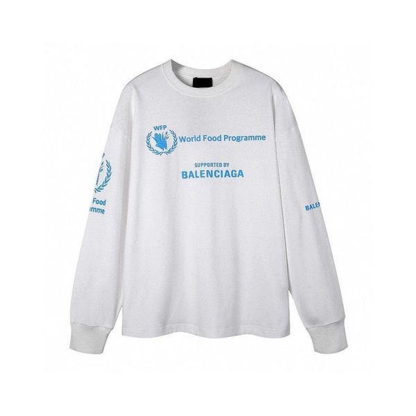 

balencigas hoodies classic letter ear of wheat print round neck versatile pullover sweater for men and women, Black