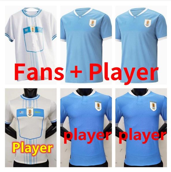 

uruguay soccer jerseys 2023 .suarez e.cavani f. valverde n. nandez j.m.gimenez de la cruz national team 22 23 jersey football shirt uniform, Black;yellow