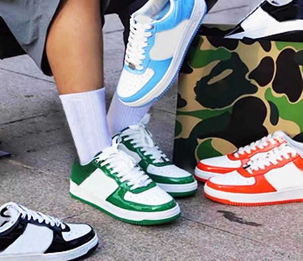 

2022 new designer sneakers bapesta casual shoes white black valentines day game royal essential rust pink milky stork gym red starfish luxur