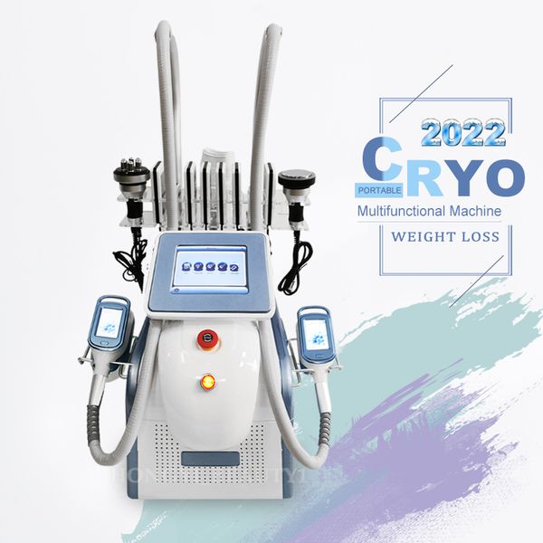 

portable cryolipolysis fat ing body slimming shaping machine cavitation rf lipolaser cryotherapy beauty equipment with 3 cryo handles