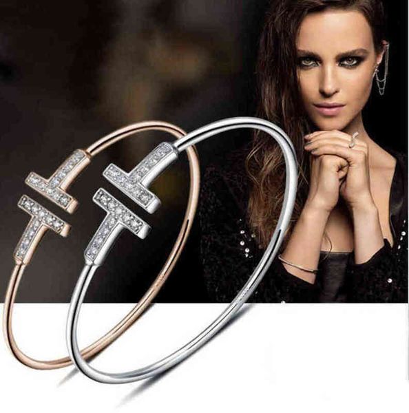 

bangle gold plated adjustable bracelet cz bangles crystal pulsera double t shaped metal cuff bracelets bangle open cross charm for women or, Black