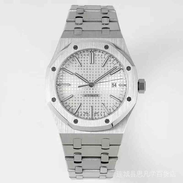 

love roya1 0ak 15400 pi fully automatic mechanical transparent bottom 15500 waterproof luminous men s watch, Slivery;brown