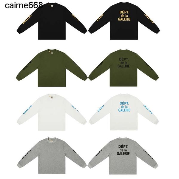 

men's hoodies sweatshirts gary dept tide classic double arm printed long sleeve bottomed shirt for men and women in spring and autumn, Black