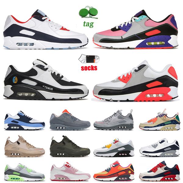 

90 og sports running shoes for mens womens bred shimmer peace love mesh black white lucha libre trail team gold obsidian camo designer sneak