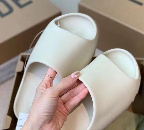 

sandals slides sneakers shoes fashion trainers slider foam runner slippers graffiti bone white resin desert sand rubber summer designer beac, Black