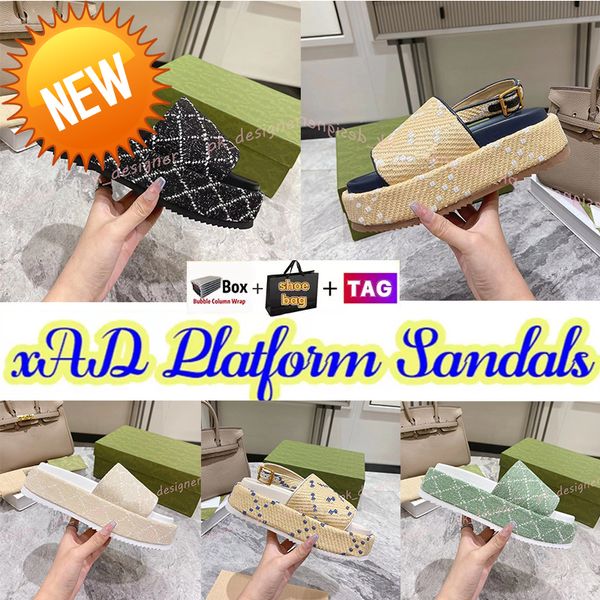 

new 2022 new slipper luxury designer sandal lady slides platform wedge rainbows summer slippers for women men ladies b