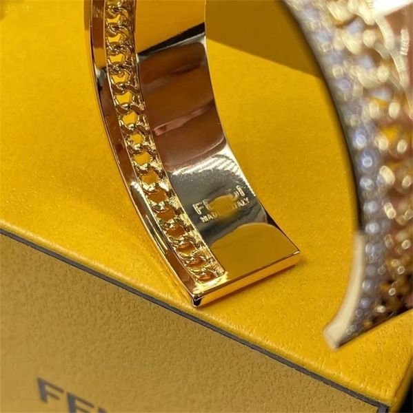 

bangle design jewel letter inlaid opening adjustable bracelet 2022 brass niche, Black