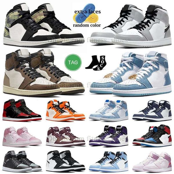 

jumpman 1 mid camo basketball shoes big size us 12 13 denim hyper royal midnight navy blue pine green brotherhood bred unc patent chicago re
