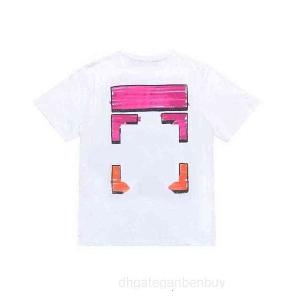 

fashion brand off designer cross t shirts gradient dissolve arrow printing short sleeves summer tee t-shirts casual, White;black