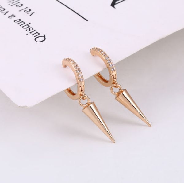 

earrings all-match simple luxury fashion trendy fashion hoop, Golden;silver