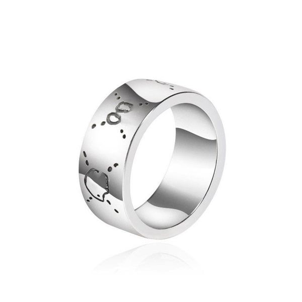 

s925 silver skull ring vintage sterling silver elf ring men and women trend hip-hop punk couple ring279a