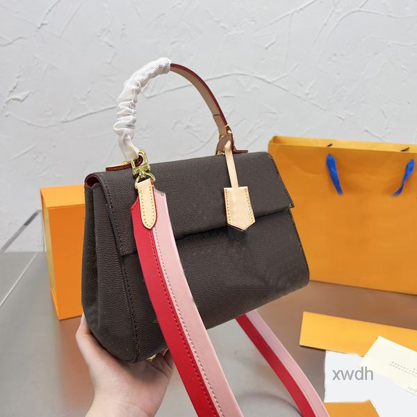 

evening bags cluny women bb handbag shulder bag cowhide leather tote crossbody bags two color belt l letter pattern fashion classic handbag