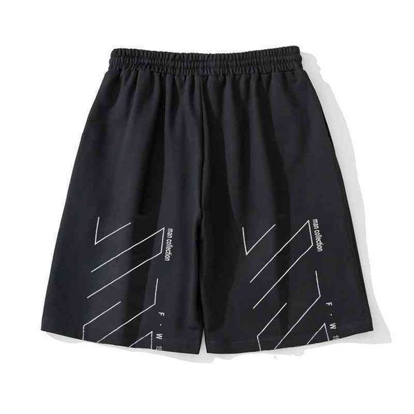 

men's fashion trend new personality casual brand shorts wholesale summer off missing sketch sleeve youth sports leisure, White;black