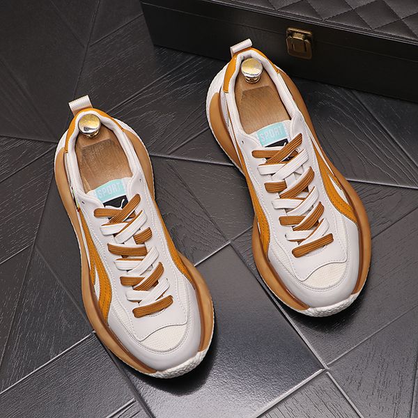 

luxury designer dress wedding party shoes autumn fashion canvas breathable casual sneakers round toe thick bottom driving walking leisure lo, Black