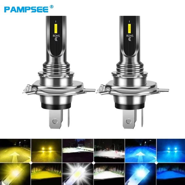 

pampsee 2pcs 1860 h4 h7 led car fog light h11 h8 h9 h16jp h1 h3 headlight bulbs 9005 9006 auto driving headlamp lamps 6000k 12v 24v