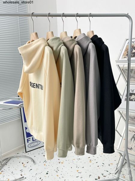 

men's hoodies sweatshirts essential hoodie cardigan couple loose coat hoodie, Black