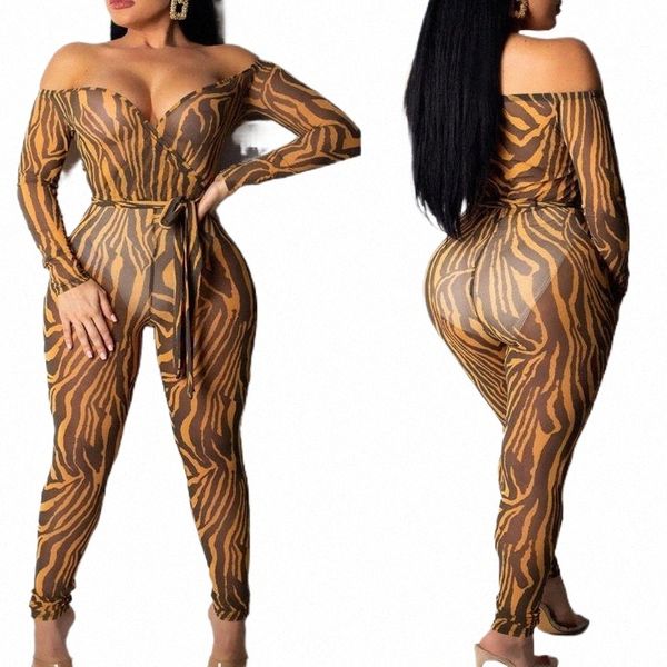 

women's jumpsuits & rompers clothes 2021 women tight fitting leopard print deep v gauze drop 66ev#, Black;white