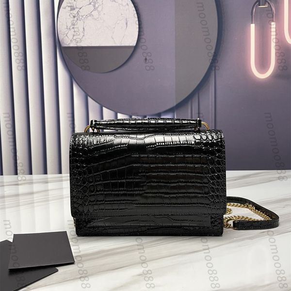 

10a tier 19cm mini womens sunset bag mirror quality real leather flap handbag luxury designer card holder crossbody black shoulder gold chai