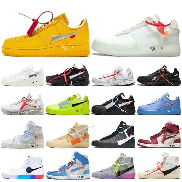 

original men's and women's off running shoes white black mac metal volt low three black green gner presto 2.0 chaussures-1