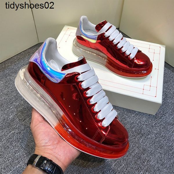 

men's shoes grammy mueen air cushion small white couple mirror lacquer skin muffin thick bottom sports leisure korean edition tide, Black