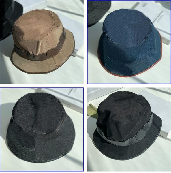 

luxurys summer fashion leisure designers bucket hat advanced sense full of simple men women fishermans shading 4 colors is very good, Blue;gray