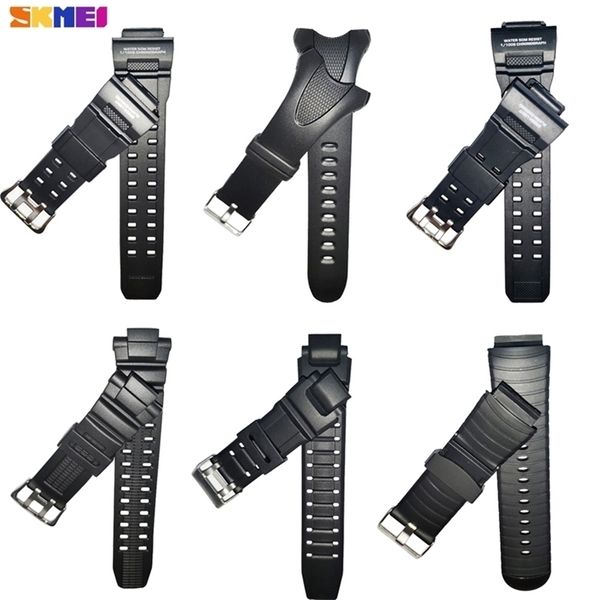 

watch bands skmei watch band 1025 1278 1251 1068 0931 1416 purubber watches strap for skmei different model watchbands for menwomen reloj 22, Black;brown