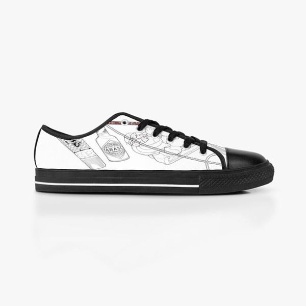 

stitch shoes custom design sneakers hand painted canvas men women white fashion low cut breathable trainers