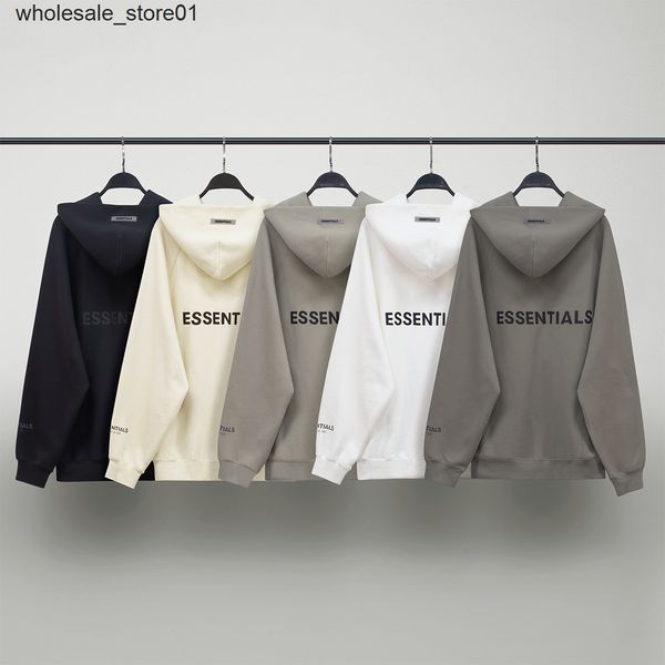 

men's hoodies sweatshirts essential zipper hooded sweater men's loose trend coat, Black