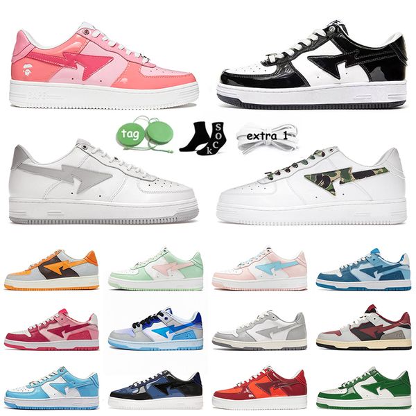 

shoes designer women designer casual shoes nigo bapesta sk8 court sta low apes triple white light grey cream black abc camo pink vintage bei
