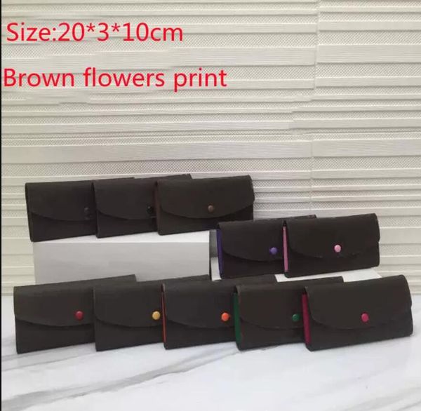 

wallets designers leather long wallet coin purses old flower&colorful button men & women fashion luxury handbags famous brand holders, Red;black