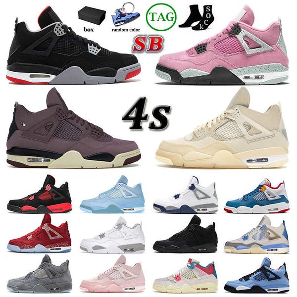 

violet ore 4 jorden4s mens womens basketball shoes jumpman jorda 4 airness jorden 4s midnight navy cactus jack iv retro black cat pink with, White;red